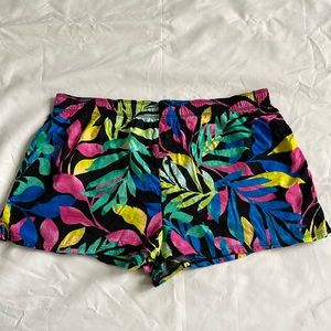 1287- PINK sleep shorts- large- bright neon colors